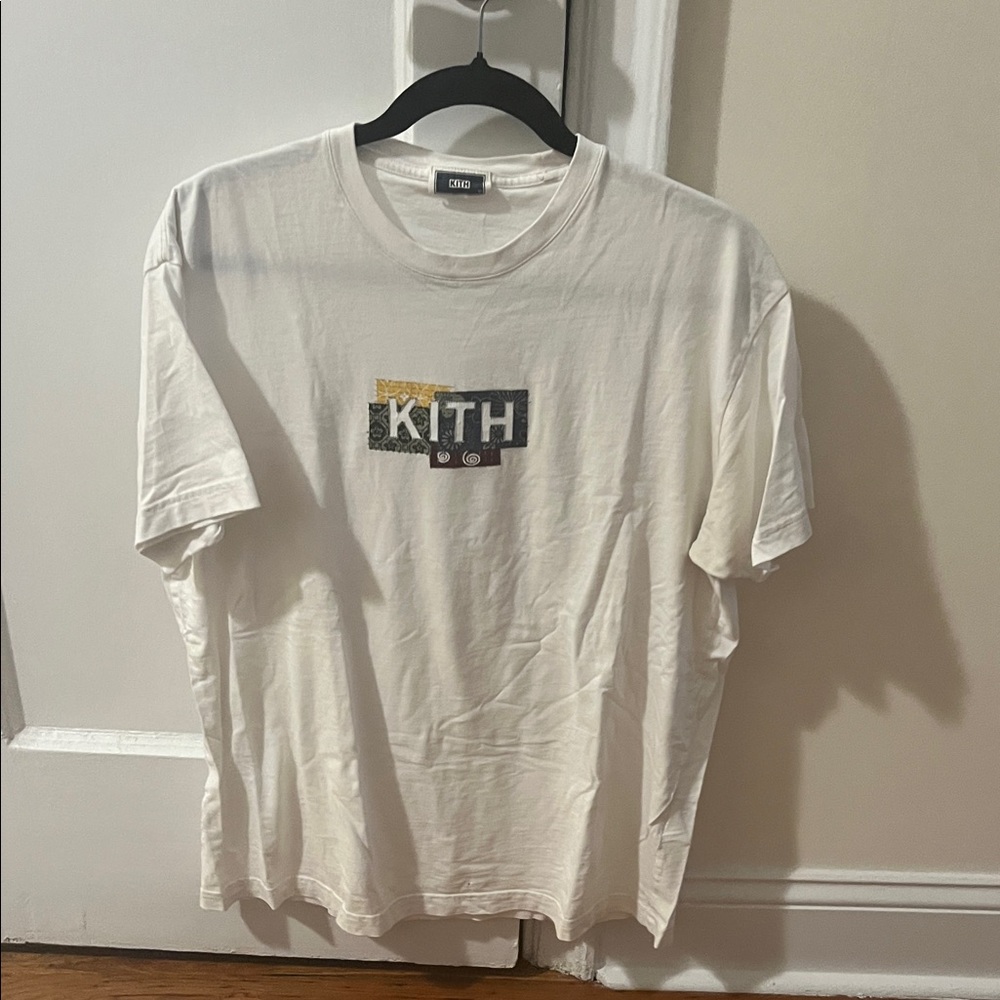 Kith White Tee with Multicolor Box Logo mens size medium